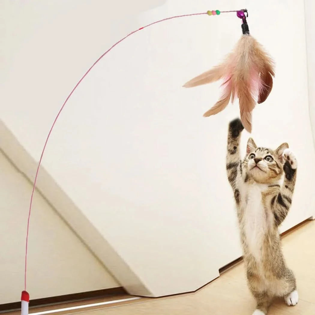 Feather Wand Cat Teaser Toy