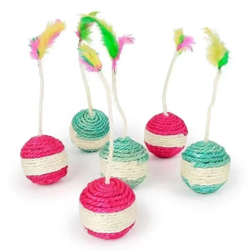 Interactive Sisal Scratching Ball Cat Toy