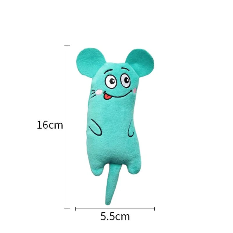 Pet catnip plush cat self hi grinding teeth cleaning interactive thumb toy