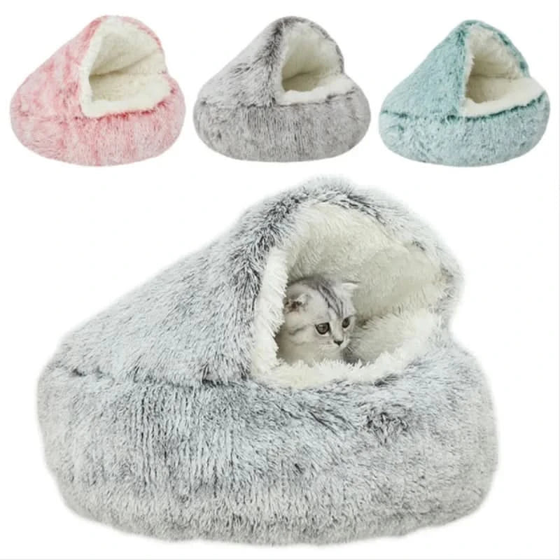 Plush Pet Cat Bed