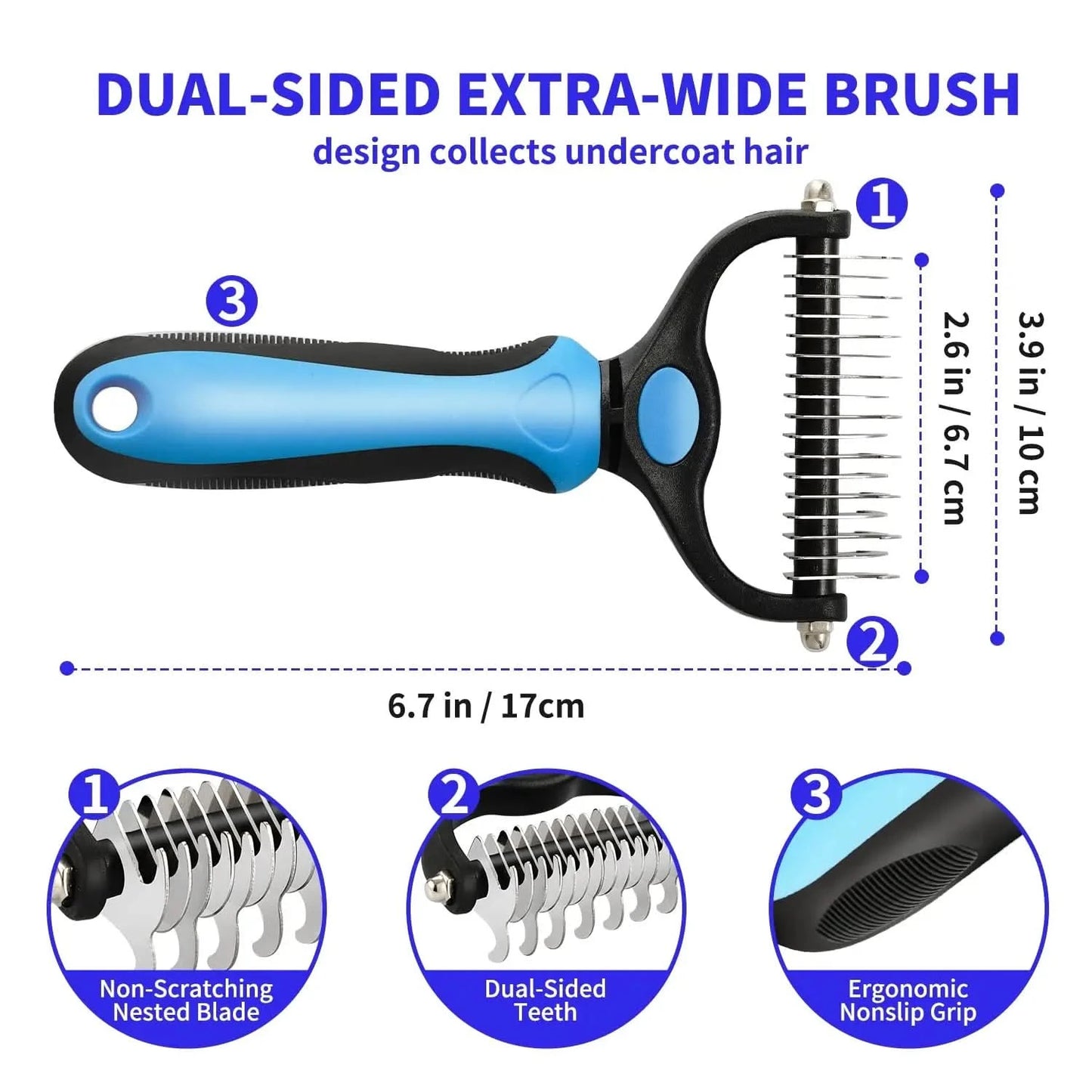 Professional Pet Deshedding Brush